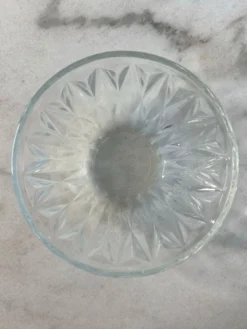 Coupelle en verre taillé estampillée France 11cm