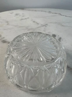 Coupelle en verre taillé motif ovales 11cm