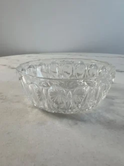 Coupelle en verre taillé motif ovales 11cm