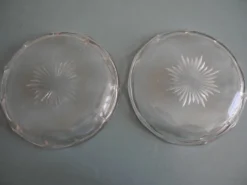 coupelles cristal Val St Lambert dessous bouteille crystal bottle coasters