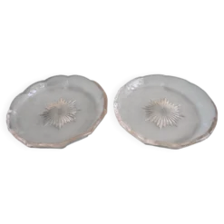 coupelles cristal Val St Lambert dessous bouteille crystal bottle coasters