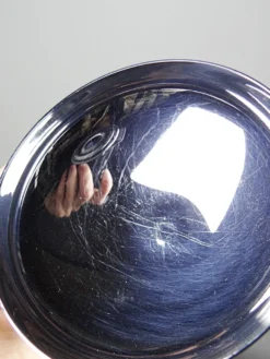 8 Coupelles à dessert sur pied en inox vintages dans le style Guy Degrenne