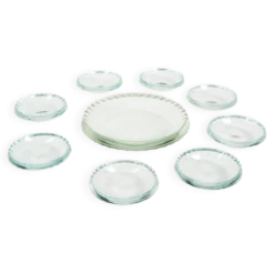 Coupelles en verre citrin Art Déco vers 1930