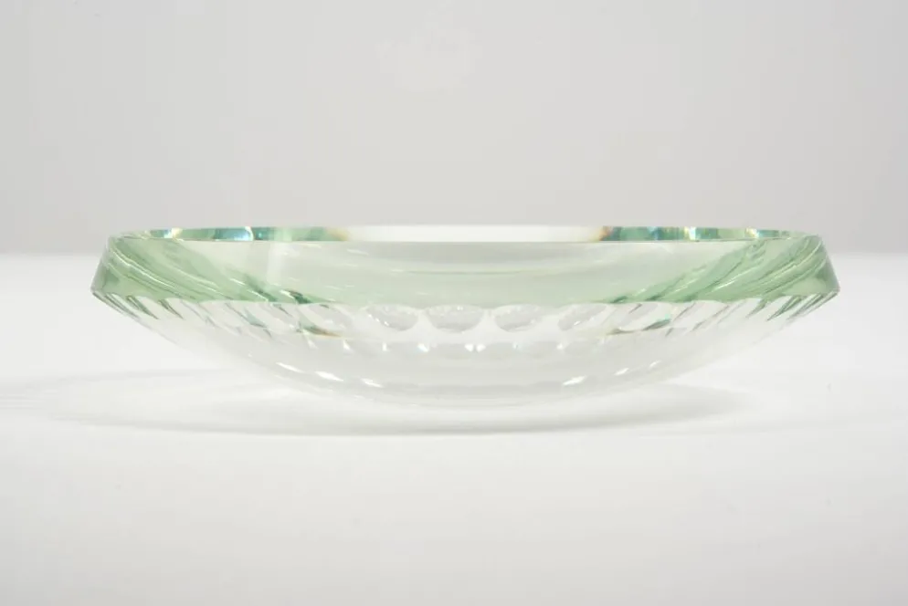 Coupelles en verre citrin Art Déco vers 1930