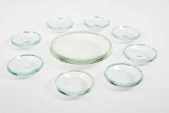 Coupelles en verre citrin Art Déco vers 1930