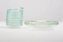 Coupelles en verre citrin Art Déco vers 1930