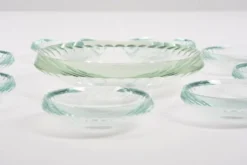 Coupelles en verre citrin Art Déco vers 1930