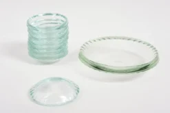 Coupelles en verre citrin Art Déco vers 1930