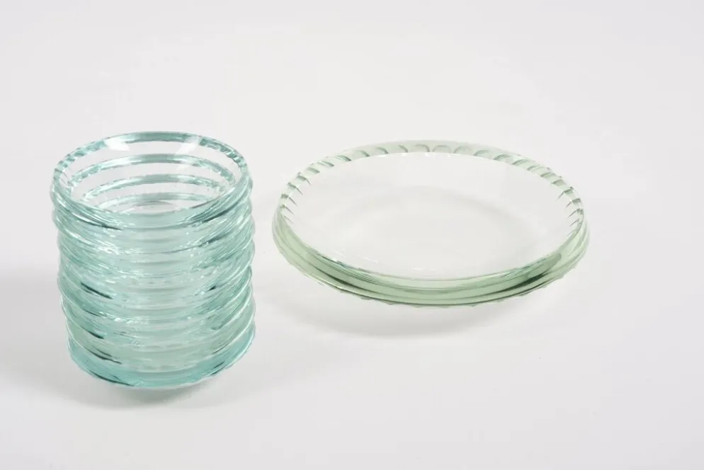 Coupelles en verre citrin Art Déco vers 1930