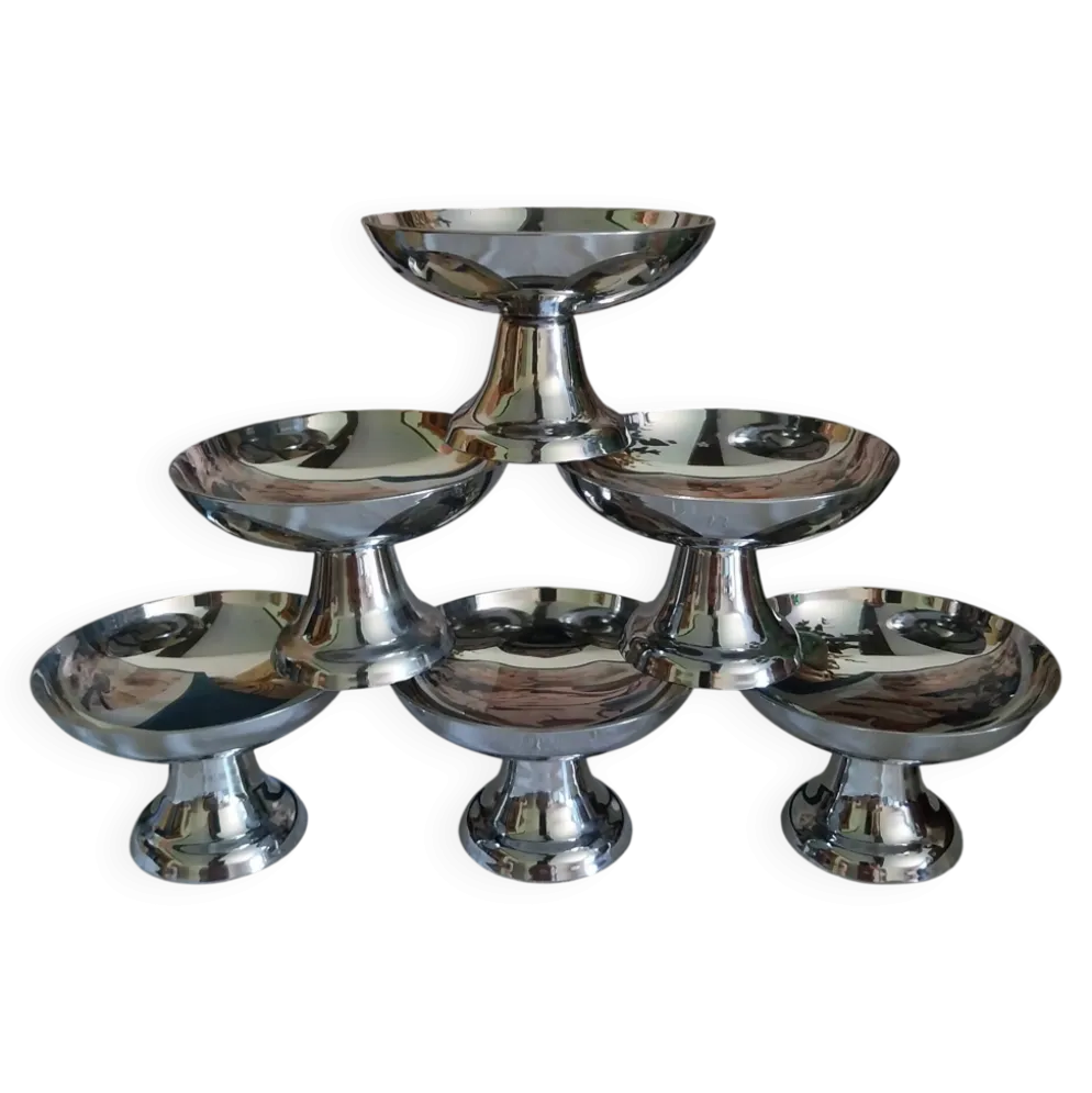 Coupelles Guy Degrenne vintage inox massif