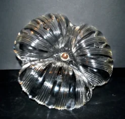 Coupe polylobée art nouveau en verre moulé forme coquille 1900-1910