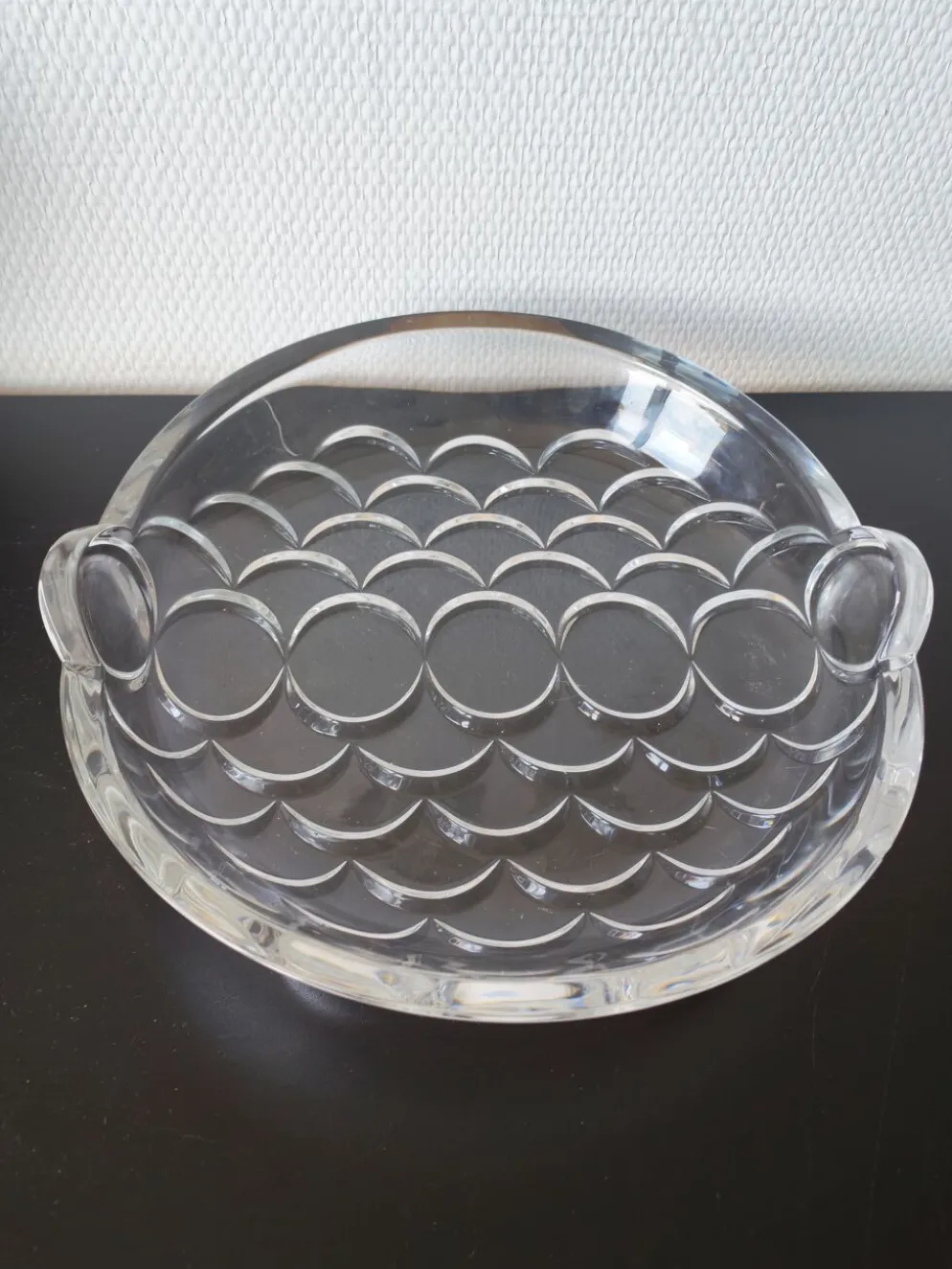 Coupe scandinave en verre d'art par Ann Warf pour Kosta Boda