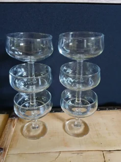 6 coupes à champagne anciennes