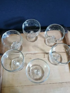 6 coupes à champagne anciennes
