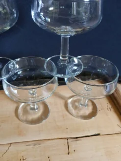 6 coupes à champagne anciennes