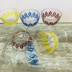 6 coupes à champagne Arlequin