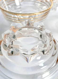 6 coupes à champagne Art Déco Verrerie de la Chapelle St Mesmin, 1930