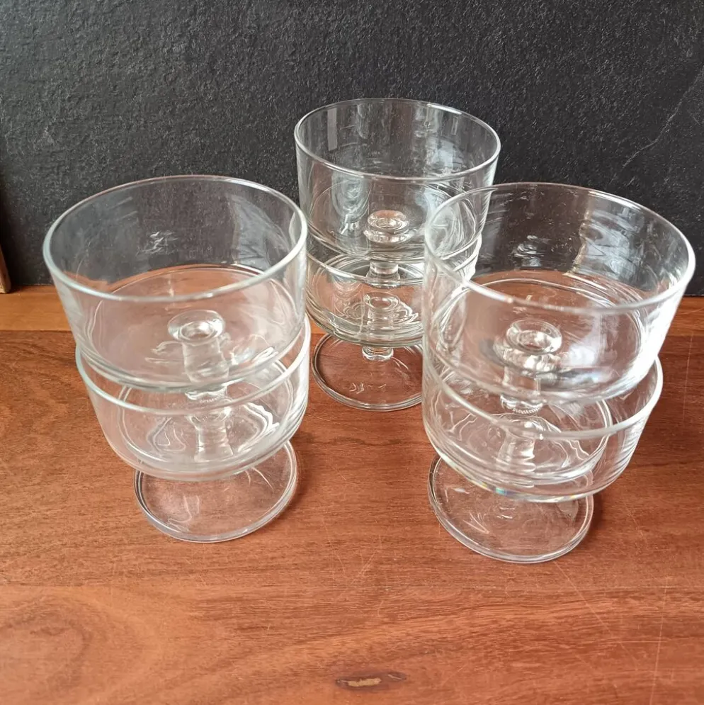 6 coupes à champagne cavalier 15 cl Luminarc modèle "suède" vintage