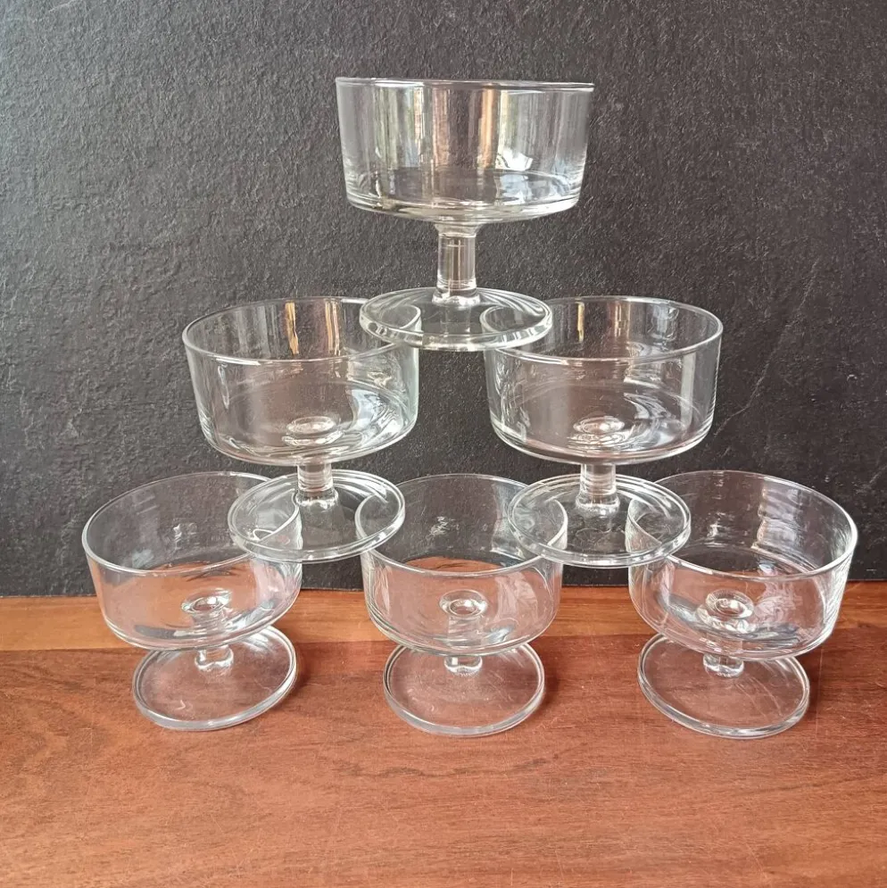 6 coupes à champagne cavalier 15 cl Luminarc modèle "suède" vintage