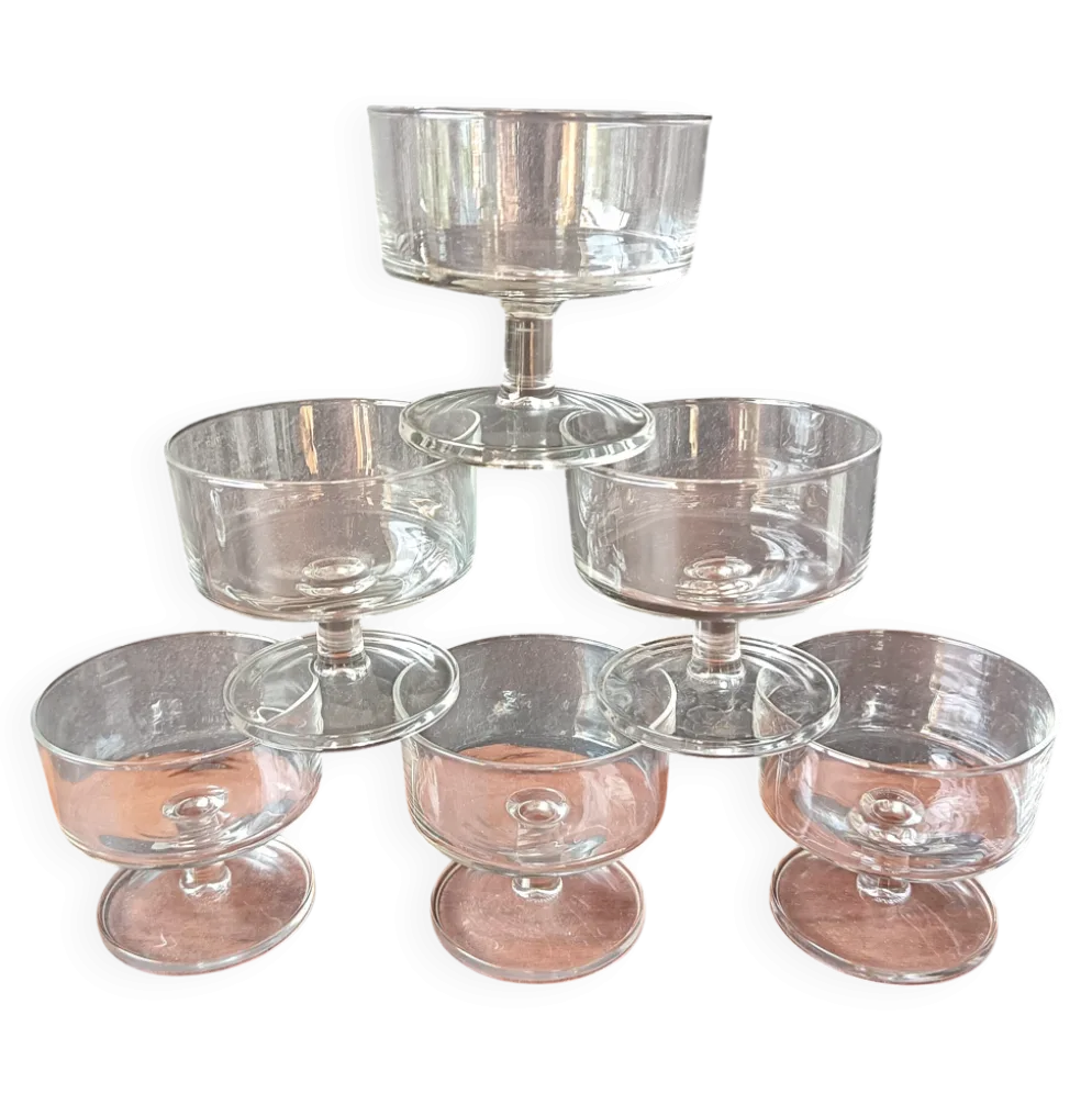 6 coupes à champagne cavalier 15 cl Luminarc modèle "suède" vintage