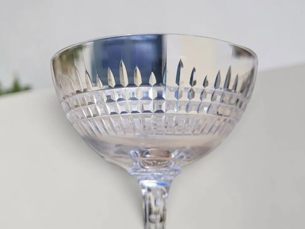 6 coupes à champagne cristal Baccarat / Nancy