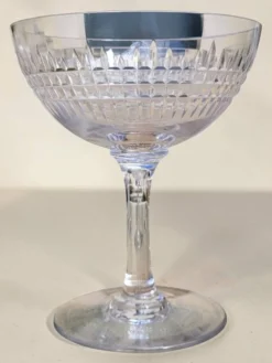 6 coupes à champagne cristal Baccarat / Nancy