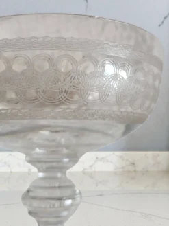 7 coupes à champagne en cristal