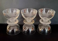 6 coupes à champagne en cristal Daum Nancy années 1930