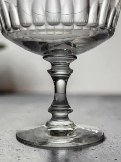 7 coupes à champagne en cristal 1950's