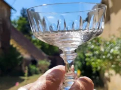 7 coupes à champagne en cristal 1950's