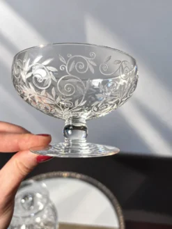 2 coupes à champagne Golfe Juan Baccarat