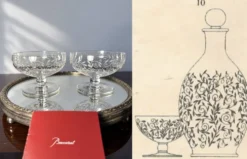 2 coupes à champagne Golfe Juan Baccarat