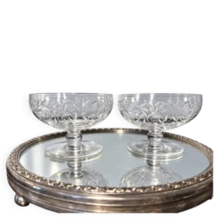 2 coupes à champagne Golfe Juan Baccarat