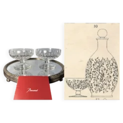 2 coupes à champagne Golfe Juan Baccarat