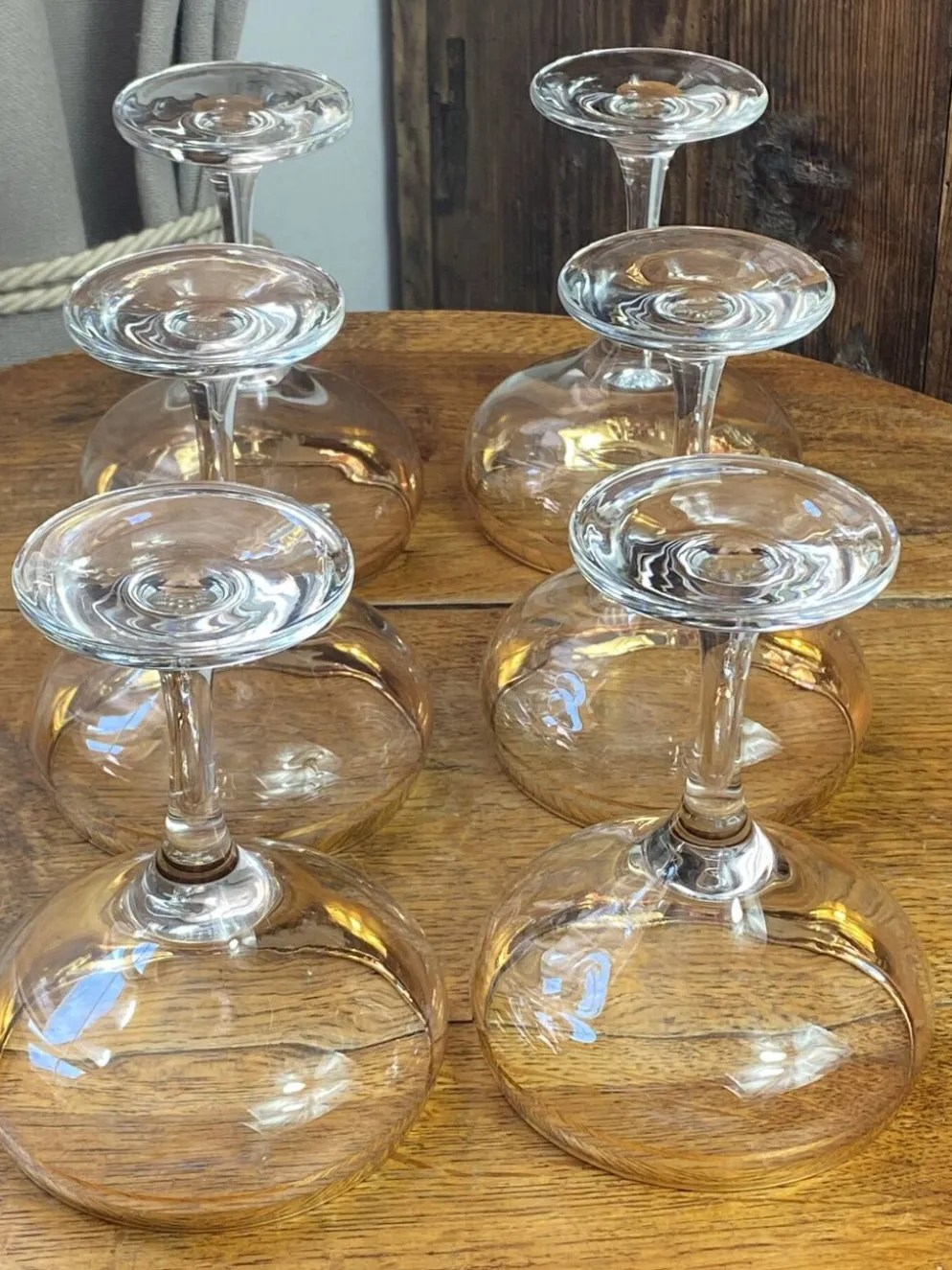 Coupes à champagne ou cocktails en verre avec dorure