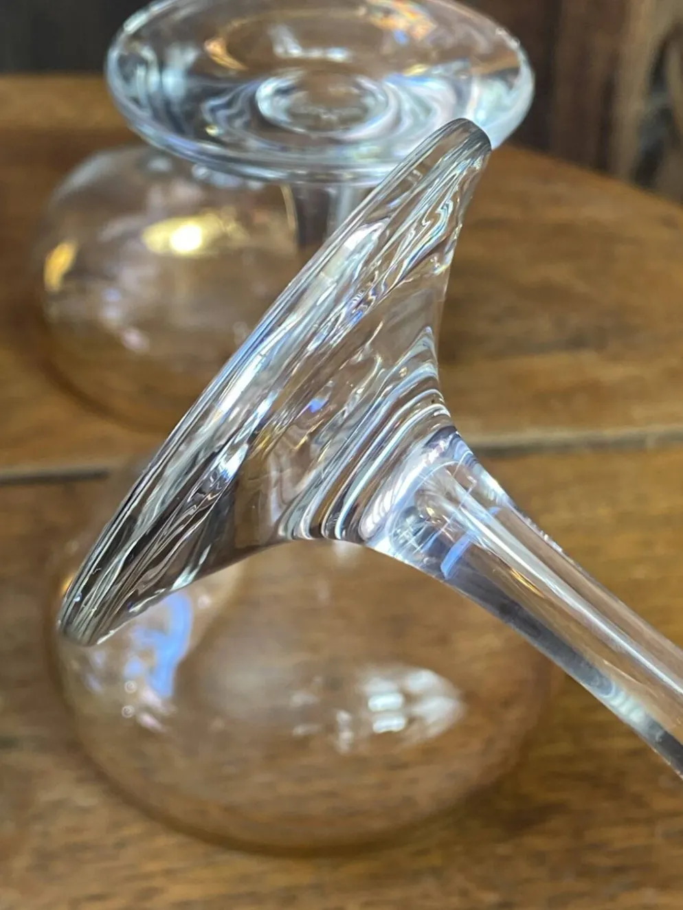 Coupes à champagne ou cocktails en verre avec dorure
