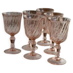 6 coupes à champagne vintage Luminarc Rosaline