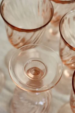 6 coupes à champagne vintage Luminarc Rosaline