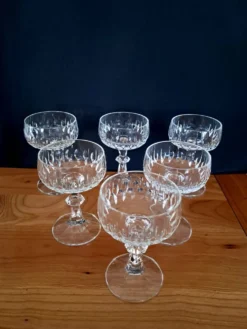 6 coupes à digestif en cristal Schott Zwiesel années 70/80
