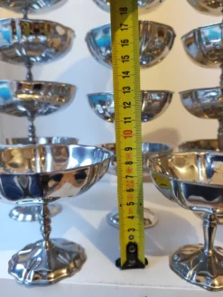 27 coupes en acier chromé inoxydable
