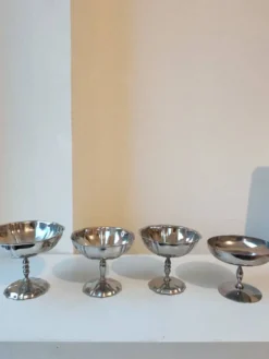 27 coupes en acier chromé inoxydable