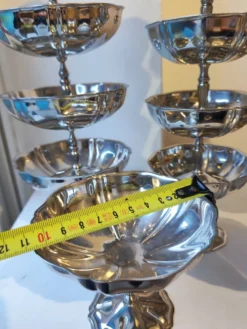 27 coupes en acier chromé inoxydable