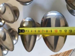 12 coupes en acier chromé inoxydable