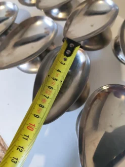 12 coupes en acier chromé inoxydable