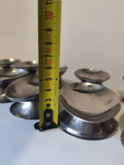 12 coupes en acier chromé inoxydable