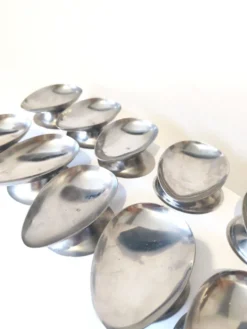 12 coupes en acier chromé inoxydable