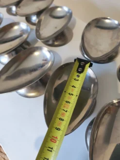 12 coupes en acier chromé inoxydable