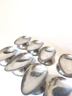12 coupes en acier chromé inoxydable