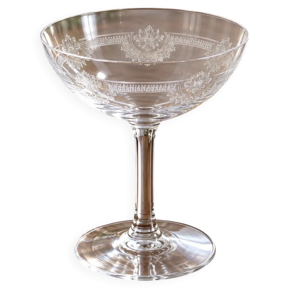 12 coupes en cristal de Saint-Louis Modèle « Manon » circa