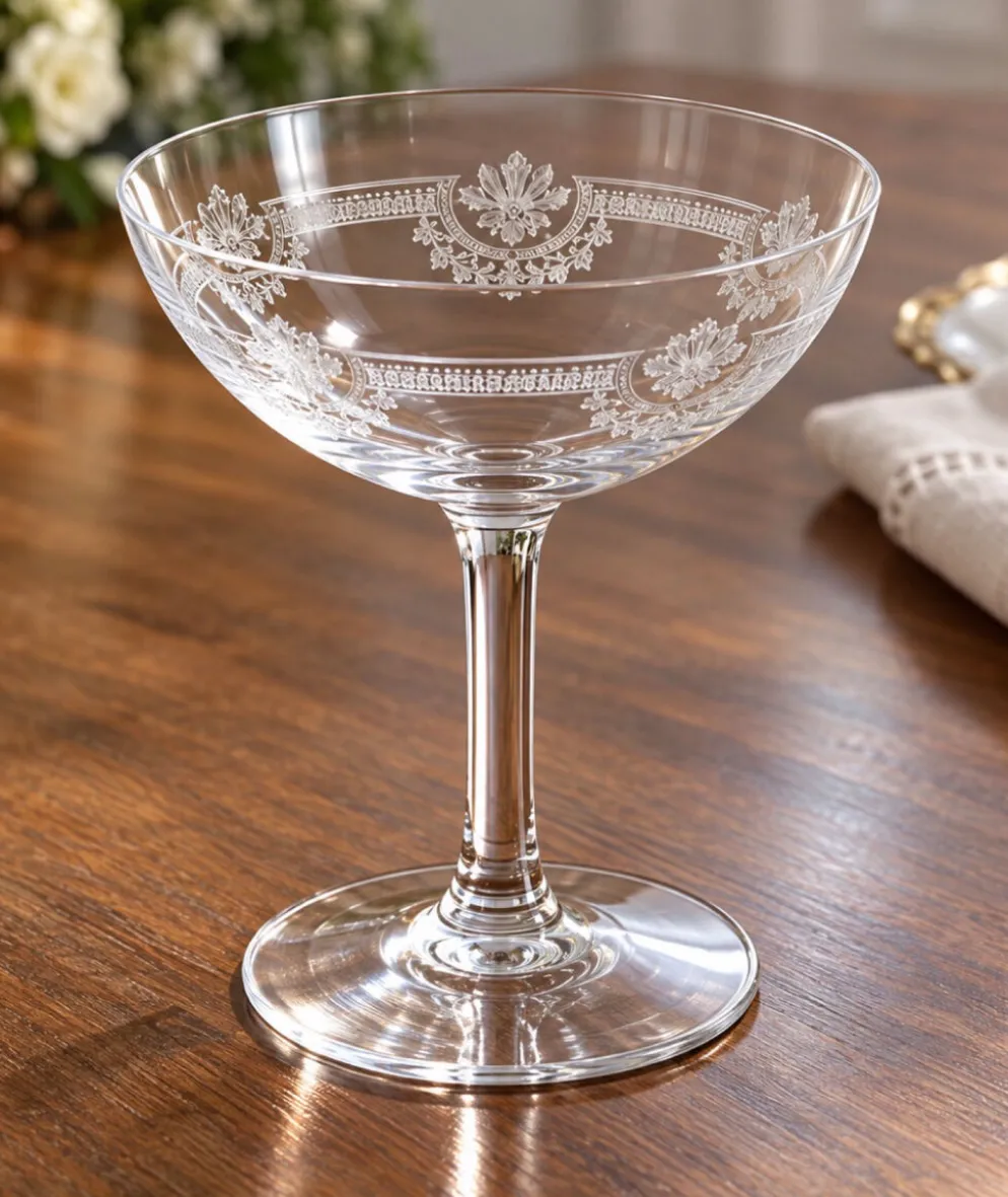 12 coupes en cristal de Saint-Louis Modèle « Manon » circa